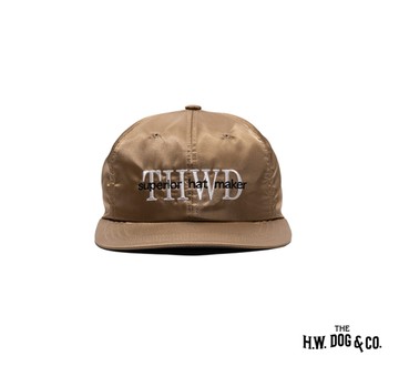 H.W.Dog&Co. Shallow Cap復古緞面刺繡高爾夫帽(三色)