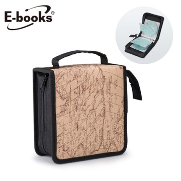 E-books 地圖50入活頁式CD收納包-咖啡