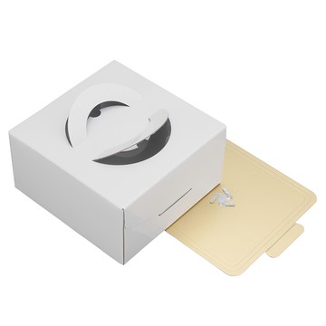 KAI 貝印 蛋糕盒 18cm 組裝尺寸 225 x 225 x 120mm  白色  1個