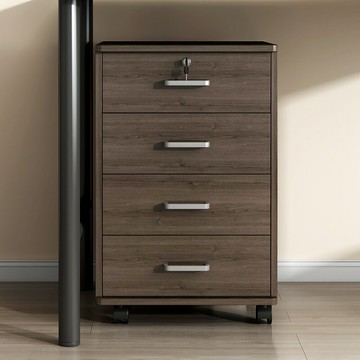 免運 辦公櫃 收納櫃 文件柜办公室桌下收纳柜带锁储物柜置物柜办公柜抽屉式移动矮柜子開發票