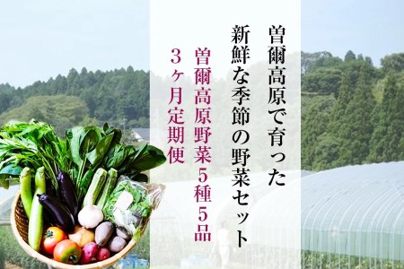 曽爾高原夏野菜５種５品３ヶ月定期便