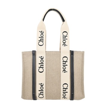 Chloé Woody tote bag帆布托特包（中號/海軍藍）_廠商直送