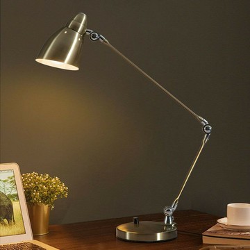 免運 可開票 快速出貨 北歐簡約長臂折疊商務金屬臺燈辦公學習閱讀智能控制控床頭櫃包郵 DDD1111