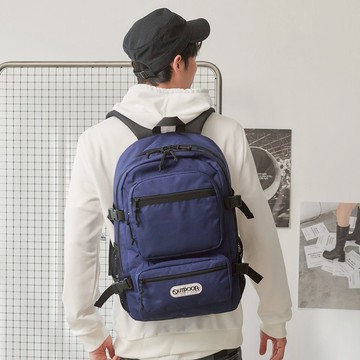 【OUTDOOR】風格前線-15.6吋電腦後背包-深藍色 OD143305NY 31L 15.6吋筆電隔層