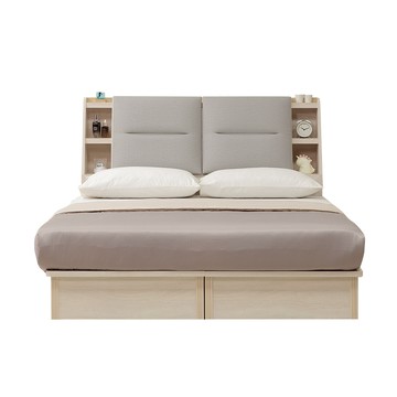 直人木業-ERIC北歐柔光收納無框掀床組-雙人加大6尺