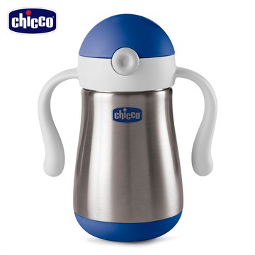 chicco不鏽鋼吸管練習杯237ml-多色 304不鏽鋼 安全耐用且可長時間保持溫度