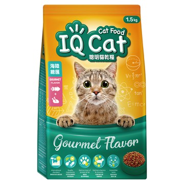 IQ Cat 聰明貓 成貓用 乾糧  海陸總匯口味  1.5kg  1袋
