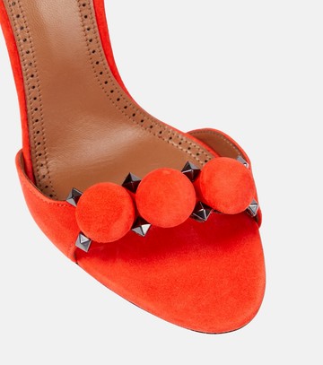 Alaïa La Bombe 100 suede sandals