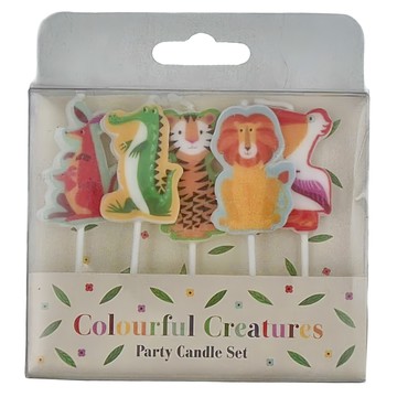 Rex LONDON 造型生日蠟燭 5個  動物園  1盒