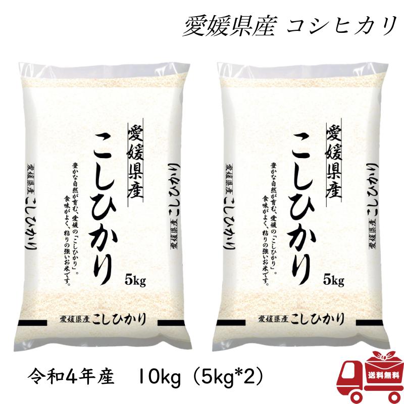 新米 令和4年産 愛媛県産 こしひかり 10kg 米 お米 白米 おこめ 精米 単一原料米 ブランド米 10キロ 送料無料 国内産 国産