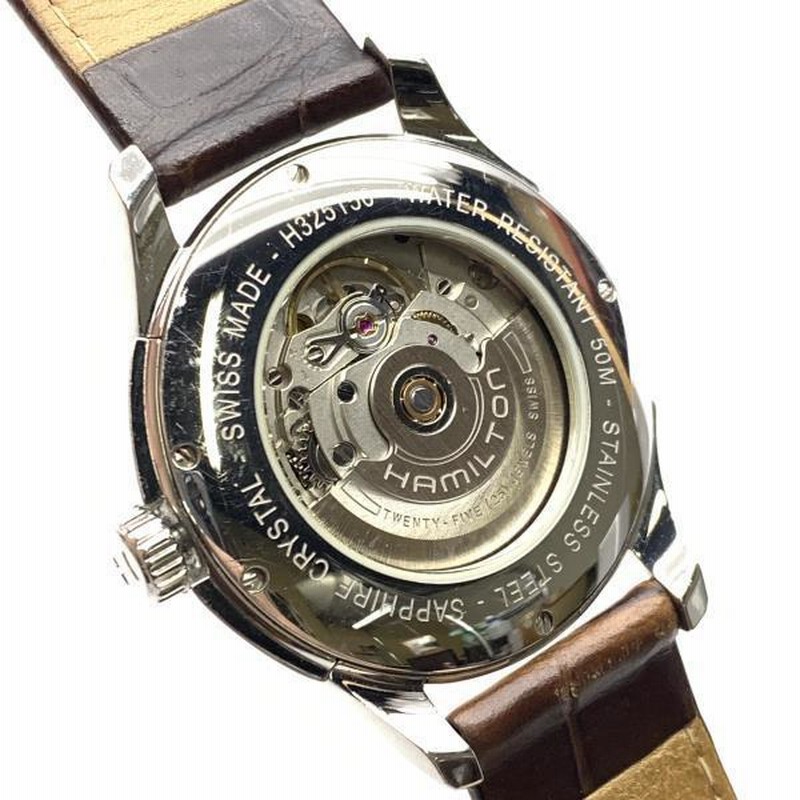 Hamilton H325550 自動巻き メンズ腕時計 白文字盤 HAMILTON ハミルトン ジャズマスター 腕時計 ステンレススチール