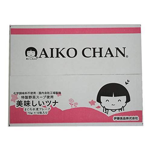 伊藤食品 あいこちゃんツナ まぐろ水煮 フレーク 70g×12個 ケース販売 缶詰