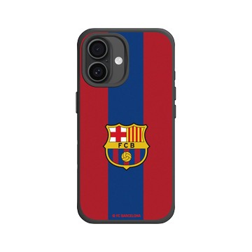 iPhone 16 SolidX 黑 - FC Barcelona - Logo - Two Tone Background
