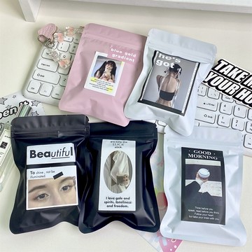 ❤️台灣出貨 包貨用 文青風夾鏈袋 包裝袋 貼紙包裝 小物收納袋 禮物袋 可愛圖案 收納包