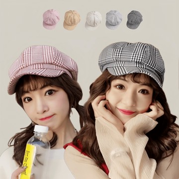 現貨-ins百搭八角帽帽子女夏季薄款網紅貝雷帽韓版潮人英倫復古畫家帽