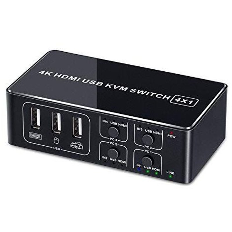 ☆大感謝セール】 HDMI KVM切替器 4K@30Hz 8入力1出力 8台PC共有キーボード マウス KVMセレクター8ポートHDMI切り替え  Windows Linux Macシステムと互換性あり リモコン付き gts.com.pe