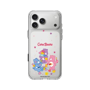 iPhone 17 Pro Max Clear Case（相機按鈕） 透明 - Care Bears - 繪圖趣