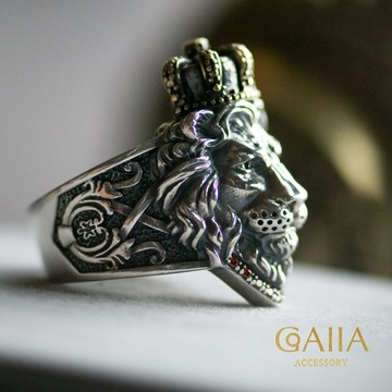 S925銀戒。萬獸獅王 | LU