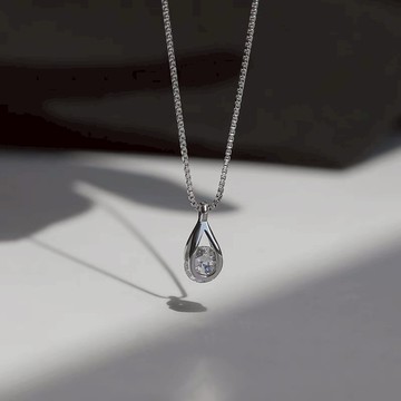 🧡限時免費刻字『LINE禮物獨家』【OCTOBER 16Th】S925純銀輕奢水滴項鍊鎖骨鍊＃CRY2076 開運 生日禮物 閨蜜禮物 情人節禮物 交換禮物 客製化禮物 0223