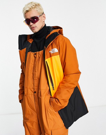 The North Face Ski Sickline insulated DryVent waterproof ski jacket in orange-Brown