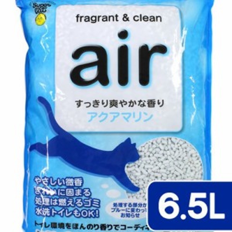 猫砂 お一人様６点限り スーパーキャット ａｉｒ消臭する紙砂 アクアマリン ６．５Ｌ 猫砂 紙 固まる 流せる 燃やせる (猫 通販  LINEポイント最大10.0%GET | LINEショッピング