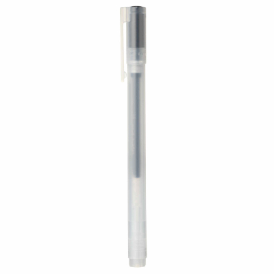 【MUJI無印良品】自由換芯附蓋膠墨筆.10入組/0.38mm.黑