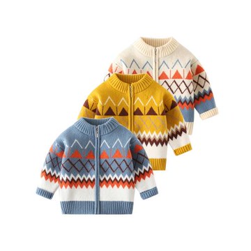 斷碼清倉男童針織開衫春秋款童裝男孩洋氣寶寶羊駝絨兒童毛衣外套