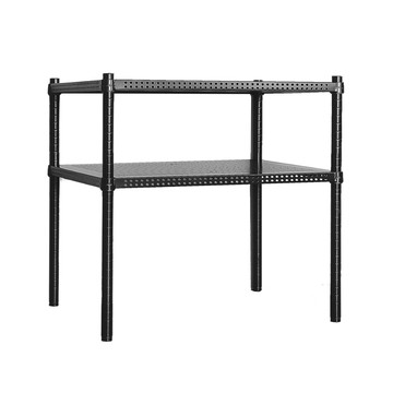 【dayneeds】極致美學60x45x60公分 二層烤漆黑沖孔層架