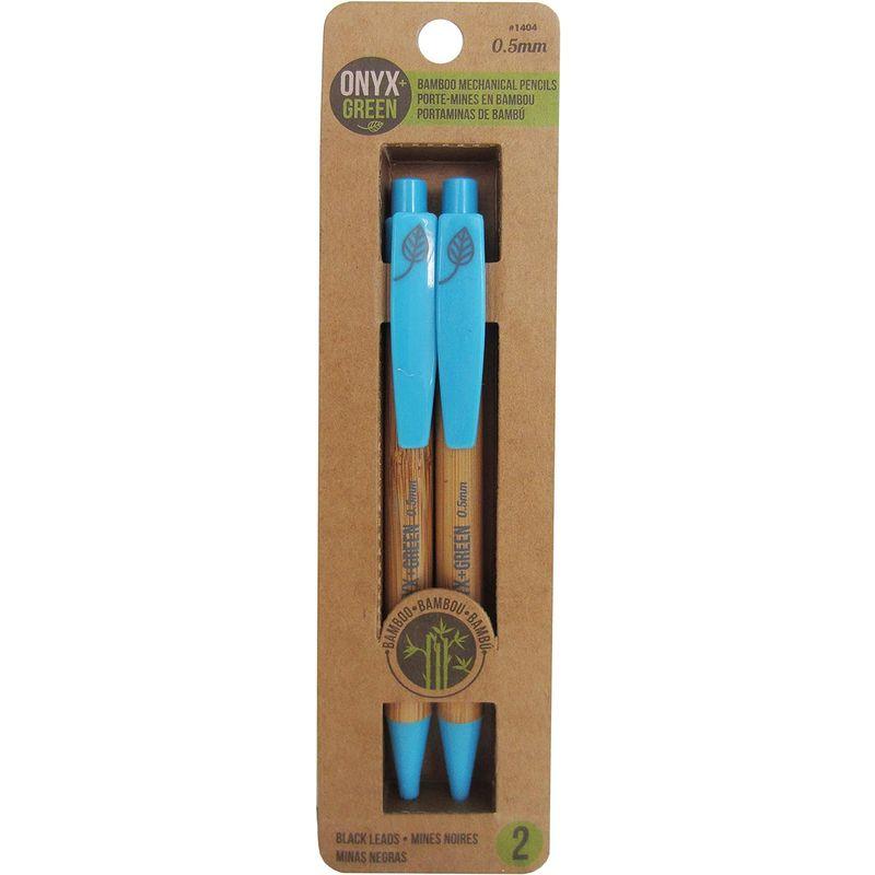 2PK MECHANICAL PENCILS BAMBOO