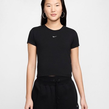 NIKE AS W NSW NK CHLL KNT MD CRP 女短袖上衣-黑-FV5509010