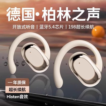 （爆款熱賣）（國際精品）【免運】柏林之聲德國藍芽爾機2025新款骨傳導無線 線降噪耳掛式耳機運動跑步