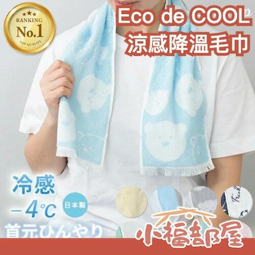 【2入】日本製🇯🇵 Eco de COOL 涼感降溫毛巾 夏季防暑 冷感毛巾 運動毛巾 夏日必備 戶外活動 露營【小福部屋】