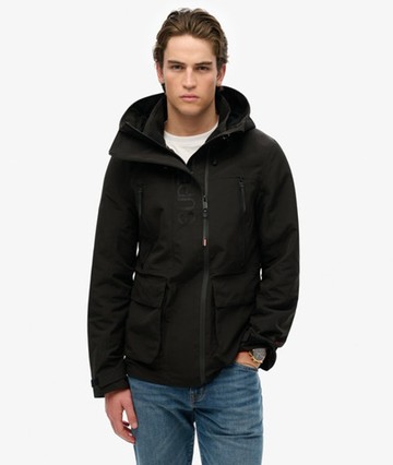 Superdry Men's Hooded Ultimate Embroidered Windbreaker Black Size: XL