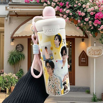 摩飯必收💖劉宇寧周邊 書卷一夢男主 保溫咖啡杯 可愛便攜式不鏽鋼浮球吸管大容量便攜學生