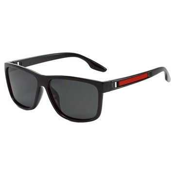 ALEGANT 戶外防曬輕量設計UV400偏光太陽眼鏡 8453C1  145mm  烏霜黑