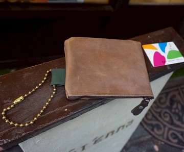 真皮萬用零錢方包