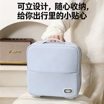 特價💡尼龍立式鏡子化妝包可立式收納包 大容量便攜可掛式分區收納袋 防水收納包 收納袋 化妝包大容量 洗漱包 FDWF
