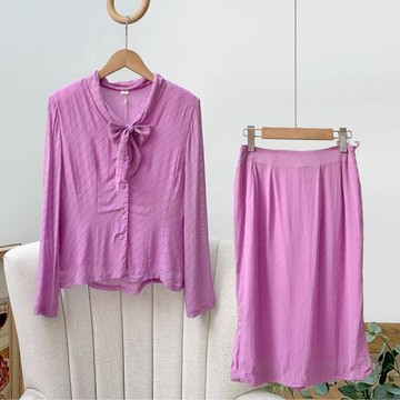 高貨撤柜~古著~民國復古名媛風洋裝雪紡襯衫/高腰半身裙女春夏秋