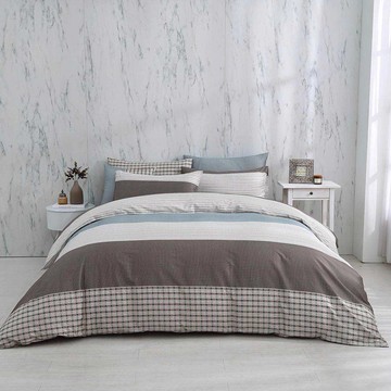 雙人薄被套床包組/美國棉授權品牌 300織/ 伯納特 [鴻宇] 台灣製 - 2500