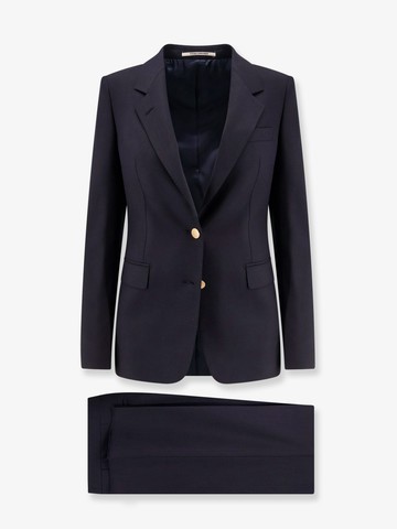 Wool blend suit with gold metal buttons - TAGLIATORE - gender_Woman