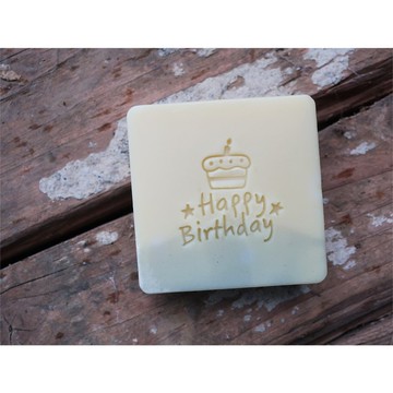 【皂章A103】生日快樂 happy birthday 壓克力皂章 祝福皂章