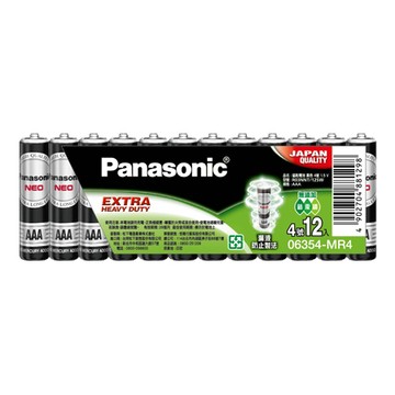 國際牌Panasonic錳乾(碳鋅)電池/4號/收縮膜包/12入
