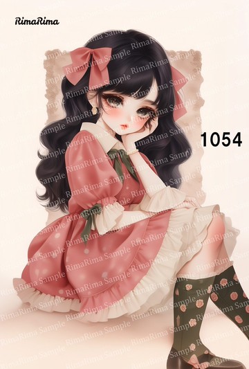 1054 原創貼紙 原創人物貼紙 貼紙 標籤 りまりま RimaRima