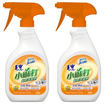 毛寶 小蘇打廚房清潔劑 按壓瓶 500g 植物性清潔配方 去油除垢  2瓶