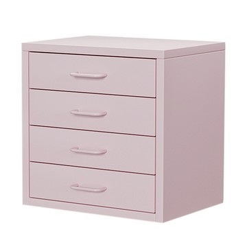 《C&B》鋼鐵斯特桌上文件櫃四抽屜收納櫃韓粉色