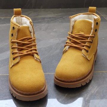 真皮女靴冬季保暖雪地靴加絨男鞋英倫馬丁靴短靴潮流機車靴工裝靴