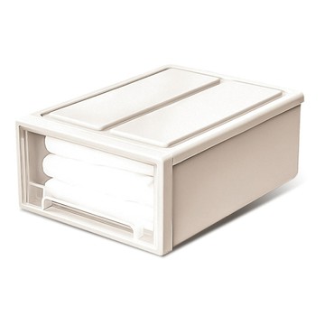 小麥購物 抽屜式收納盒 B025 13L 850g  米白色  1個