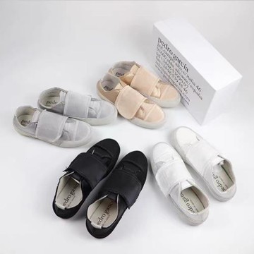 PG西班牙內增高軟底真絲魔術貼平底綢緞鞋百搭小白鞋女