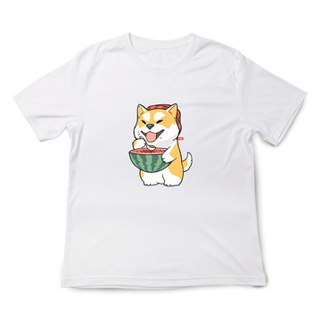 JZ TEE 柴犬-吃西瓜 印花短袖T恤