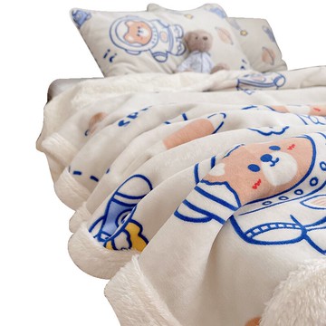 南極人毛毯毛巾被空調蓋毯春秋冬季加厚珊瑚絨單人辦公室午睡毯子